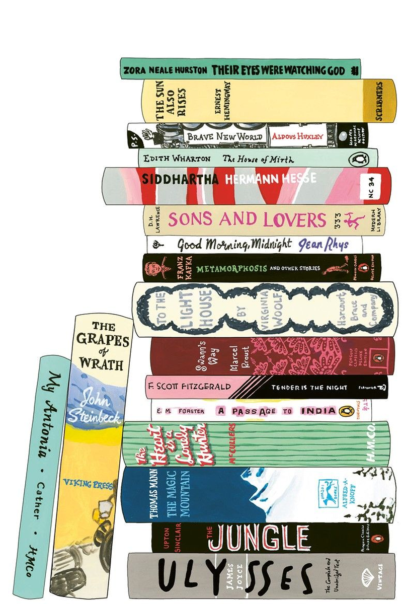 Stack of classic books